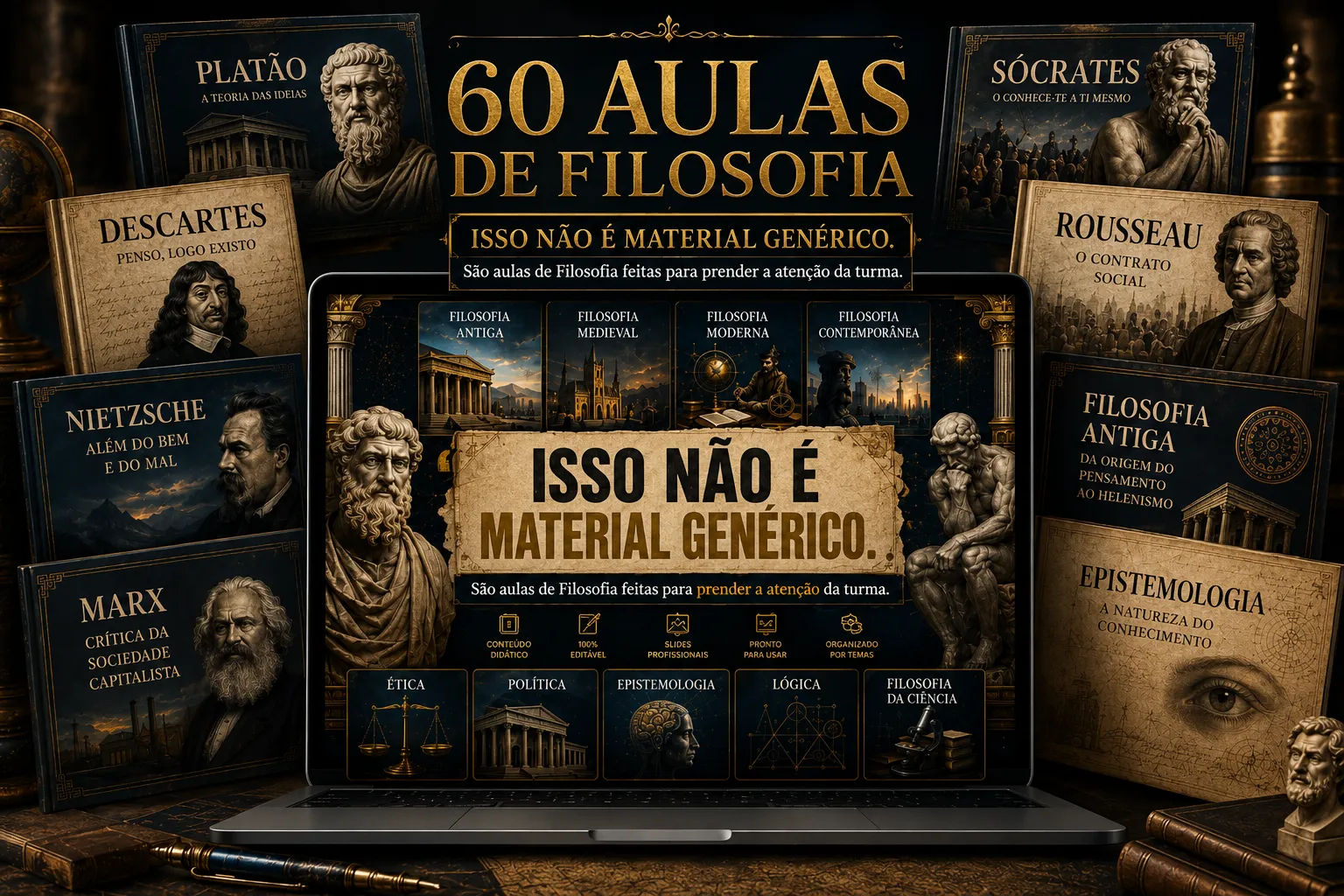 60 Aulas de Filosofia — Kit Completo